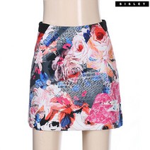 시슬리 플라워 프린트 미니스커트 SASKA5511 WH