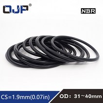 오링 o-ring 20 개/몫 고무 링 NBR 씰링 O CS1.9mm OD31/32/33/34/35/36/38/40mm O-링 씰 가스켓 오일 Oring 와셔, 39x35.2x1.9mm, 20pieces