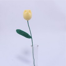 니트꽃다발 뜨개질꽃다발 졸업식 수료식 조화 모조 손으로 짠 니트 꽃 마른 양모 뜨개질 꽃다발 홈 장식 여, 04 YELLOW
