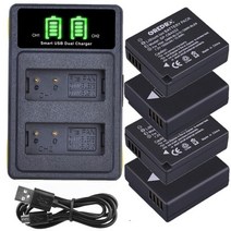파나소닉 Lumix DMC TZ100 TZ80 TZ90 GX80 GX9 GX7 LX100 Mark II 용 1500mAh DMW-BLG10 DMW BLE9 BLG10 배, 08 4Battery 1Charger