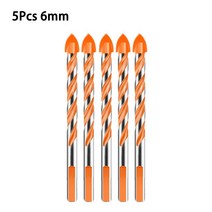5pcs 3/4/5/6/8/10/12mm 초경 삼각형 드릴 비트 대리석 유리 타일 세라믹 구멍 오프닝 전동 공구, 04 6mm