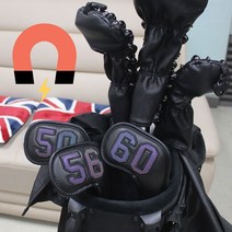 LVC 자석 웨지 커버 홀로그램 블랙 샌드 골프채 클럽 세트 아이언 헤드, 58도