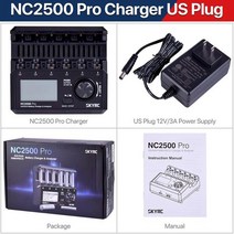 SKYRC NC2500 Pro Dc 12v 3A AA/AAA NiMH/NiCD 배터리 다기능 4 가지 작동 모드 충전기 분석기 방전용, 02 US Plug