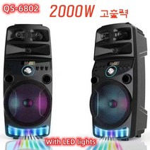 버스킹엠프스피커 행사 강의용 고출력 블루투스 스피커 휴대용 야외 LED 트롤리 케이스 FM 라디오 홈 시스템 유선 마이크 가정 노래방 2000W, 34900