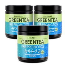 퓨어영 녹차유산균 분말 140g 녹차유래유산균 프로바이오틱스, 3통