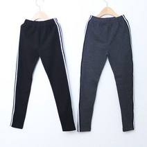 아이꼼므 주니어 아동 남아 여아 봄 가을 기본 데일리 옆선 라인 두줄 레깅스