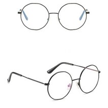 PKFARM 가벼운 다각형 복고풍 안경테 둥근 얼굴형에 맞는 금속테