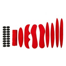 폼포드 폼보드 하드보드지 27pcs 사이클링 헬멧 내부 패드 보호 폼 키트 밀봉 라이닝 스폰지 벨크로 자전거 전기, 빨간색