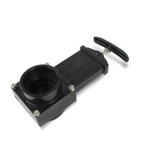 트레일러 부품 rv 칼 워터 게이트 밸브 내구성 흐름 반 하수 호스 플라스틱 50mm, 검은 색