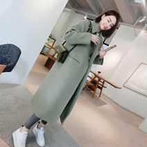 꽃소담 여성 모직 롱 핸드메이드코트 M095 봄가을 코트