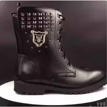 웨스턴 롱 바이크 부츠 할리 할리데이비슨부츠 남자 라이더 가죽 워커 신발, 911 블랙