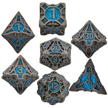 DND 주사위 세트 D&D 금속 다면체 MTG RPG 패스파인더 롤플레잉 D20 게임 액세서리-블랙 니켈 그린, Jj-sl