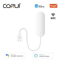수도 누수탐지기 CORUI-Tuya 스마트 와이파이 누수 경보 오버플로 감지기 라이프 알렉사 구글 홈, 한개옵션0