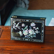 전통 엔틱 미니 경대 보물 상자 돈궤 함 자개 나비, I