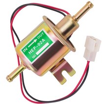 JICHEKU 전기 연료 펌프 12V 범용 이송 인라인 저압 가스 디젤 2.54psi HEP02A 잔디 깎는 기계 오토바이 기화기 ATV 트럭 UTV 자동차 보트 엔진용