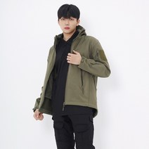 남성 소프트쉘 밀리터리 바람막이 자켓 아웃도어 방수 카키
