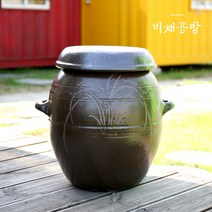 비채공방 국산 숨쉬는 전통 옹기 25kg 장독 소금 된장 매실 옹기항아리, 1개