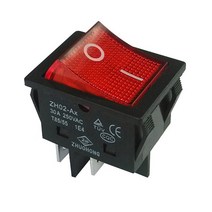 5Pcs ZH02-Ax AC 250V 16/20/25/30/35/40A 4 핀 로커 스위치 램프 ON-OFF 푸시 버튼 용접 기계 CE TUVCQC, 04 30A