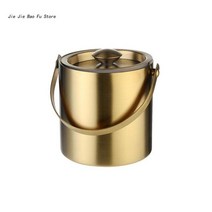 쿨음료 냉각기 E8BD 단열 얼음 양동이 뚜껑 이중 벽 파티 음료 욕조 스테인레스 스틸 가정 주방 야외, 01 E8BD5CC1100065-GD-2L