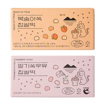 쿠캣 딸기쏙우유+복숭아쏙 찹쌀떡 (1팩씩 총2팩), 단일속성