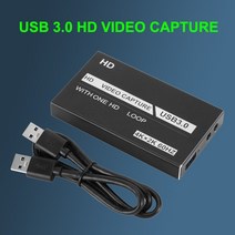 캡쳐보드 USB 3.0 HD 4K 60Hz 비디오 캡처 HDMI to 카드 모바일 게임 라이브 스트림 방송 지원 Windows Linux OSX, 단일옵션