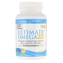 노르딕 울티메이트 오메가2X 2150mg 오메가3 레몬맛 60소프트젤