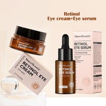 피부관리 레티놀 아이 스킨 케어 세트 크림 세럼 퍼밍 리프팅 안티 에이징 링클 페이셜 제품 2pcs 뷰티