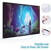 16:9 60-150 인치 프로젝터 HD 스크린 캔버스 전면 홈 극장 프로젝션 영화 고휘도 접이식, 중국, 84 인치