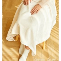 한경희 무선 극세사 전기담요 캠핑 휴대용 여행용 전기매트 USB 차량용 차박 전기요, 크림베이지(Ivory)