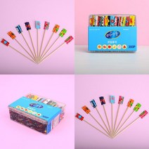 음식진열대 마트 시식대 매대 사각 과일꽂이 300개입