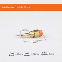 용접노즐 1Pcs 순수 구리 핫멜트 접착제 건 노즐 롱 쇼트 소형 보어 대구경 누출 방지, 02 2.0x38MM