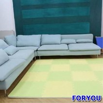 ForU70 놀이방 퍼즐매트 어린이퍼즐매트 4개 아기쿠션매트 아기매트 거실매트 강아지매트, 바닐라