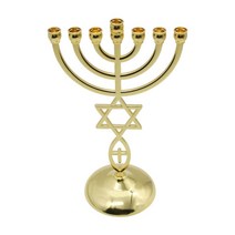 Hanukkah Menorahs 캔들 홀더 침실 거실 파티를 위한 7가지 크리스마스 선물, 합금, 화려한