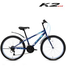 케이투바이크 K2BIKE 학생용 24인치 MTB자전거 KMT24GS 21단 완조립, KMT24GS(레이브) 네이비 조립+사은품C