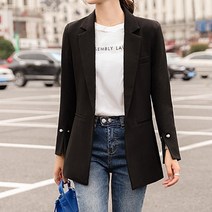 진주 포인트 자켓 여성 세미정장 데일리 아우터