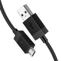 XBO 적용 XONE 케이블 적용 XBOX ONE S 게임패드 충전선 적용 2.75m 중성 PS4 케이블 공통 적용, 블랙