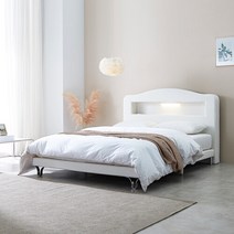 디온 패브릭 투매트침대 +독립40T매트리스 Q, 그레이