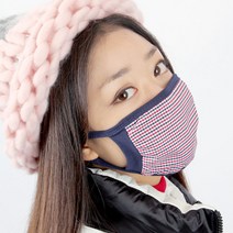 [블랙마스크] 체크난 222 /패션마스크 방한 디자인마스크