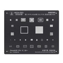 QianLi-블랙 스틸 BGA 리볼링 스텐실 키트 아이폰 6 6S 7 7P 8 8P X XS 11 11Pro Max 용 CPU IC 칩 틴 심기 납땜 네트, 01 6 6P