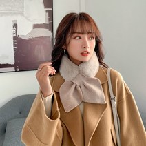 **골든에그 인기상품**2731 리본 크로스 퍼 머플러/퍼목도리/겨울목도리품절 임박입니다!