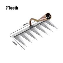 깔꾸리 갈쿠리 갈퀴 농기구 끌개 weeding 괭이쇠갈퀴, 7 치아