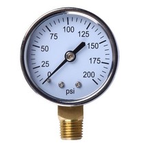 shangren 1x 압력 게이지 압력 압력계 물 기름 공기 압력 액체 0-200 PSI, 5.3x7x2.76cm, 1Pcs