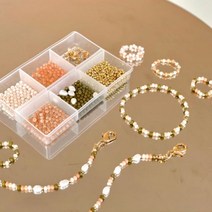 비즈 마스크 스트랩 고리 만들기 키트 크리스탈 원석 반지 팔찌 악세사리부자재 공예 재료, [러블리무드]