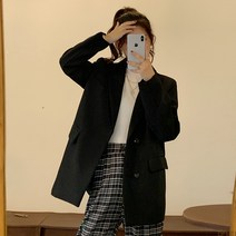 DFMEI 카키 고급 수트 재킷 여성 코디 디자인 재킷 여성 패션