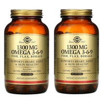 솔가 Solgar 오메가3 1300mg 3-6-9 피쉬오일 보라지 120정 X 2통