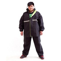 라이더 우비 우의 남성용 블랙 불침투성 레인 재킷 수트 성인 라이딩 판초 라지 사이즈 싱글 더블 레이어