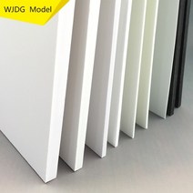 단열 압축 스티로폼 화이트 100x200mm PVC 폼 보드 수제 모델 만들기 재료 플라스틱 플랫 DIY 빌딩, 100x200x5mm 1pcs