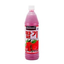 청솔 딸기 주스 835ml 음료베이스, 3개