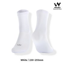 윈어블 자전거양말 사이클 라이딩 양말 하프삭스 크루삭스 드라이쿨 커스텀제작 국내생산, 01. 화이트 M (230~255mm)