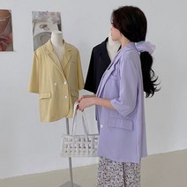 루즈핏 3컬러 반팔 린넨자켓